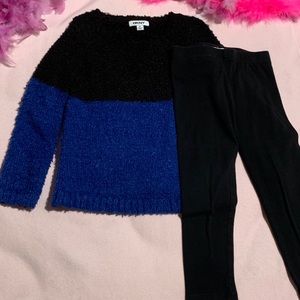 3/$20 EUC - DKNY Girl’s Sweater & Leggings - 4T